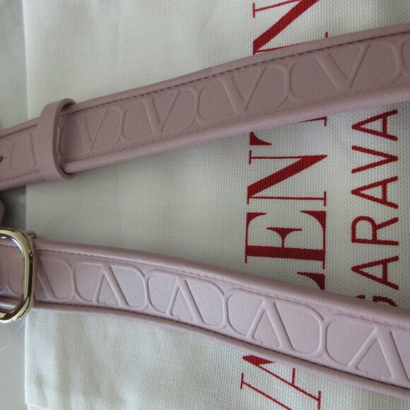 NEW Valentino Garavani V Logo Leather belt Water Lilac 90 36 - Picture 10 of 11